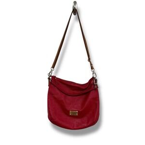 Valentina by Valentino Made‎ in Italy Red Leather Boho Shoulder Bag 13.5 x 13